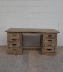 SOLID WOOD DESK W/ 8 DRAWERS