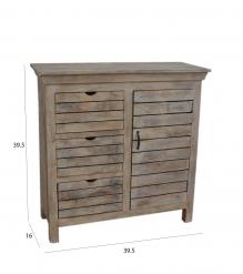 SOLID WOOD 3 DRAWER 1 CABINET CHEST SIDEBOARD DRESSER BUREAU