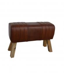 GENUINE LEATHER STOOL BENCH