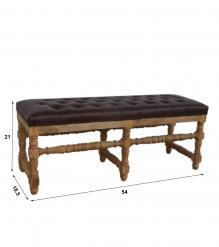 LEATHER UPHOLSTERED BENCH