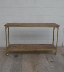 SOLID WOOD & IRON CONSOLE TABLE