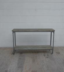 SOLID WOOD & IRON CONSOLE TABLE
