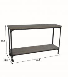 SOLID WOOD & IRON CONSOLE TABLE