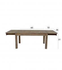 EXTENDABLE SOLID WOOD DINING TABLE W/ SELF-STORING EXTENSIONS