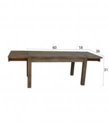 EXTENDABLE SOLID WOOD DINING TABLE W/ SELF-STORING EXTENSIONS
