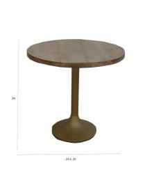SOLID WOOD & IRON SIDE TABLE