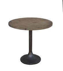 SOLID WOOD & IRON END TABLE