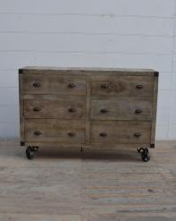 SOLID WOOD & IRON BUREAU SIDEBOARD