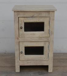 SOLID WOOD 2 DOOR END TABLE / NIGHTSTAND
