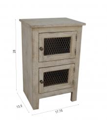 SOLID WOOD 2 DOOR END TABLE / NIGHTSTAND