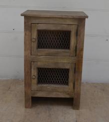 SOLID WOOD 2 DOOR END TABLE / NIGHTSTAND