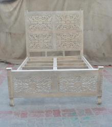 HAND CARVED SOLID WOOD Queen bed
