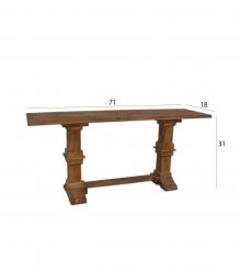SOLID WOOD PEDESTAL CONSOLE / SOFA TABLE