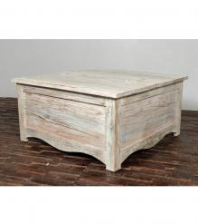 SOLID RECLAIMED WOOD STORAGE COFFEE TABLE W/  ACCESS ON 2 SIDES 