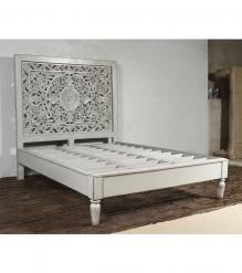 HAND CARVED SOLID WOOD QUEEN BED