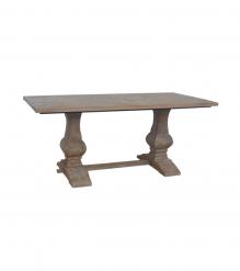SOLID WOOD PEDESTAL DINING TABLE