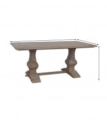 SOLID WOOD PEDESTAL DINING TABLE