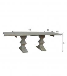 SOLID WOOD PEDESTAL EXTENSION DINING TABLE