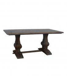 SOLID WOOD PEDESTAL DINING TABLE