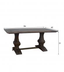 SOLID WOOD PEDESTAL DINING TABLE