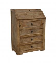 SOLID WOOD 4 DRAWER PULL DOWN FRONT WRITING DESK
