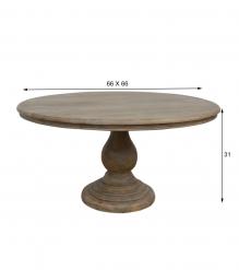 ROUND SOLID WOOD DINING TABLE