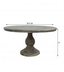 ROUND SOLID WOOD DINING TABLE
