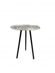 Carved Metal End Table