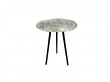 Carved Metal End Table