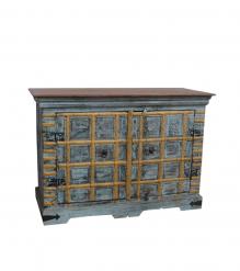 VINTAGE RECLAIMED TEAK CABINET W/ DESIGN