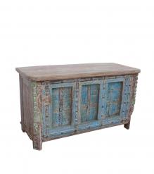 VINTAGE RECLAIMED TEAK TRUNK W/ METAL ACCENTS