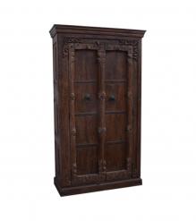 VINTAGE SOLID RECLAIMED TEAK WOOD CABINET W/ SHELVES