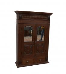 RECLAIMED WOOD & TEAK DECORATIVE DISPLAY STORAGE CABINET