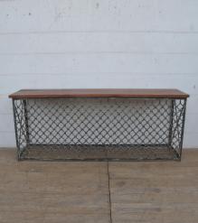 SOLID WOOD & IRON CONSOLE TABLE 