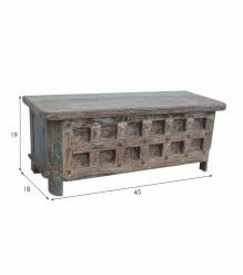 SOLID RECLAIMED WOOD & METAL TRUNK  BOX
