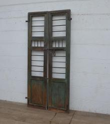 RECLAIMED TEAK WOOD & IRON DOOR (2 PIECES)