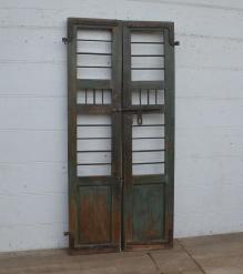 RECLAIMED TEAK WOOD & IRON DOOR (2 PIECES)