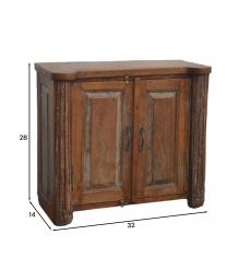 SOLID RECLAIMED TEAK WOOD 2  DOOR CABINET 
