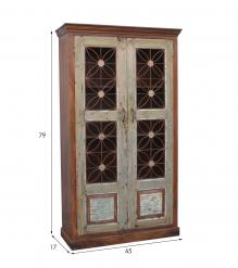 SOLID RECLAIMED WOOD & IRON CABINET