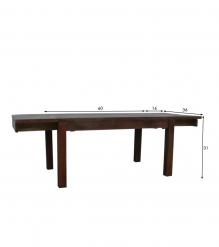EXTENDABLE SOLID WOOD DINING TABLE W/ SELF-STORING EXTENSIONS