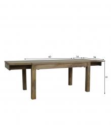 EXTENDABLE SOLID WOOD DINING TABLE W/ SELF-STORING EXTENSIONS