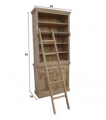 Wooden Book Case Almirah with Ladder 