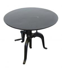 Round Iron Cranking Bar Table