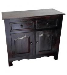 Solid Wood 2-Door 2-Drawer Cabinet