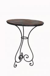 Solid Wood & Iron Round Table