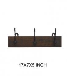 RECLAIMED WOOD 3 HOOK HANGER