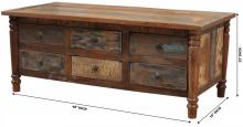SOLID RECLAIMED WOOD COFFEE TABLE W/ MULTIPLE DRAWERS