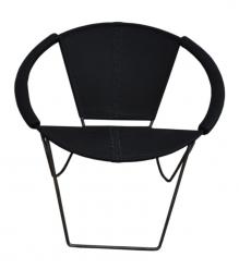 FULL HIDE LEATHER & IRON CHAIR