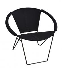 FULL HIDE LEATHER AND IRON CHAIR