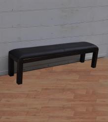 SOLID WOOD & LEATHER BENCH
